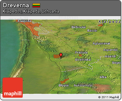 Satellite Panoramic Map of Dreverna