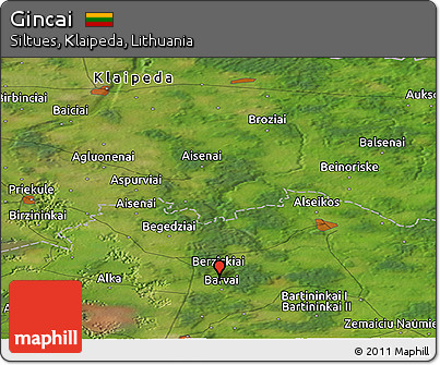 Satellite Panoramic Map of Gincai