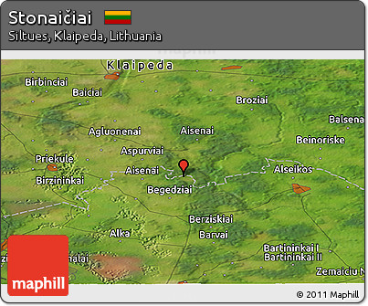 Satellite Panoramic Map of Stonaičiai