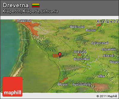 Satellite Panoramic Map of Dreverna