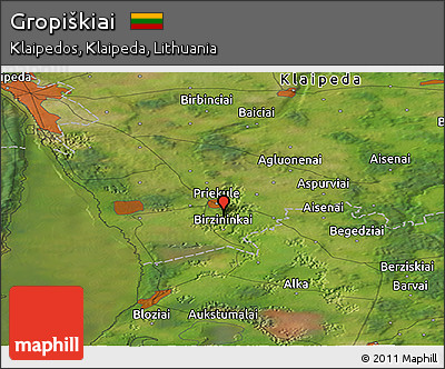 Satellite Panoramic Map of Gropiškiai