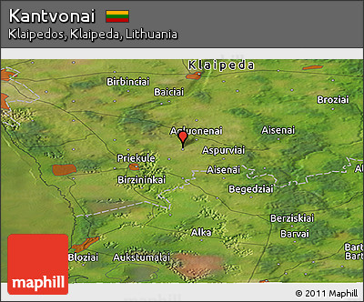 Satellite Panoramic Map of Kantvonai