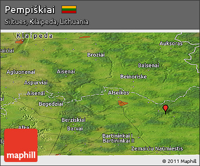 Satellite Panoramic Map of Pempiškiai