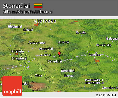 Satellite Panoramic Map of Stonaičiai