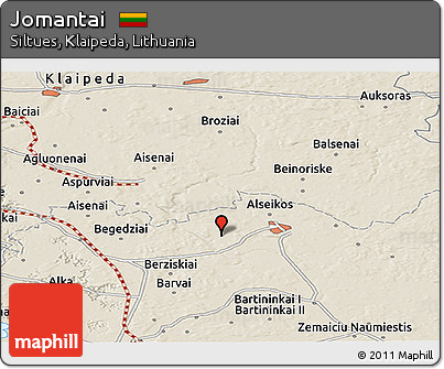 Shaded Relief Panoramic Map of Jomantai