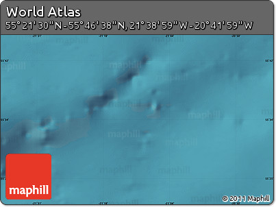 Satellite Map of the Area around 55° 34' 4" N, 21° 10' 29" W