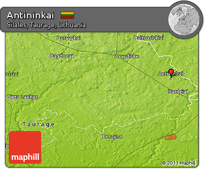 Physical 3D Map of Antininkai