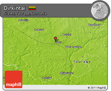 Physical 3D Map of Dirkintai