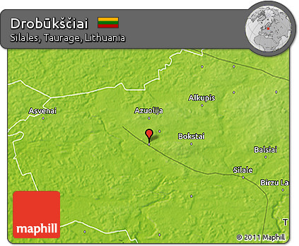 Physical 3D Map of Drobūkščiai