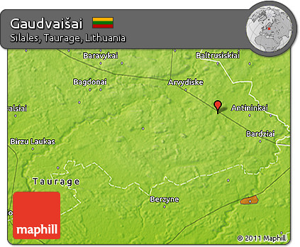 Physical 3D Map of Gaudvaišai