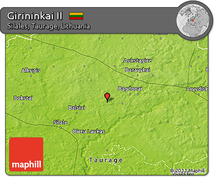 Physical 3D Map of Girininkai II