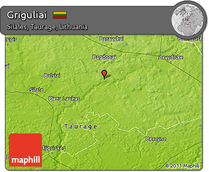Physical 3D Map of Griguliai