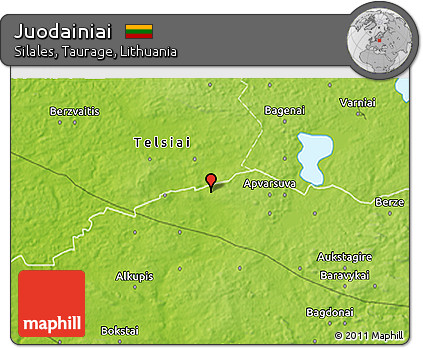 Physical 3D Map of Juodainiai