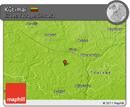 Physical 3D Map of Kūtimai