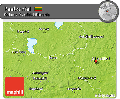 Physical 3D Map of Paalksniai