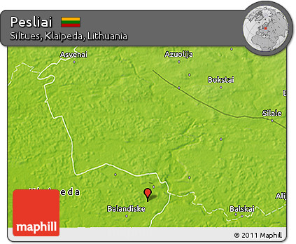 Physical 3D Map of Pesliai