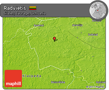 Physical 3D Map of Radvietis