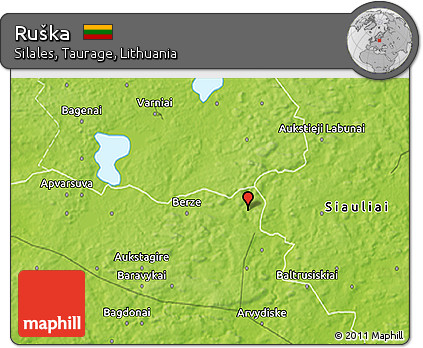 Physical 3D Map of Ruška