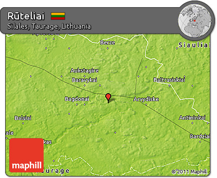 Physical 3D Map of Rūteliai
