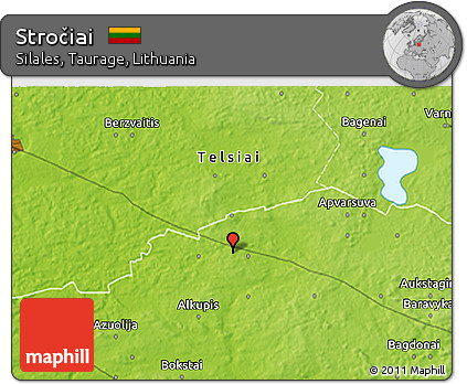 Physical 3D Map of Stročiai
