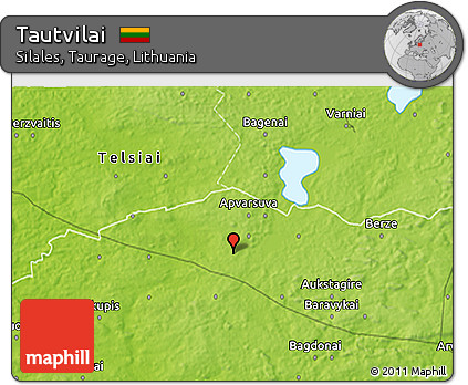Physical 3D Map of Tautvilai