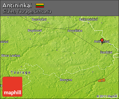 Physical 3D Map of Antininkai