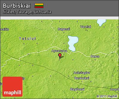 Physical 3D Map of Burbiškiai