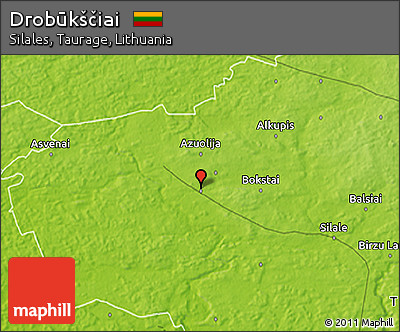 Physical 3D Map of Drobūkščiai