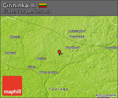 Physical 3D Map of Girininkai II