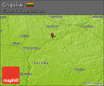 Physical 3D Map of Griguliai