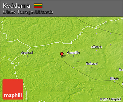Physical 3D Map of Kvėdarna