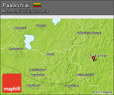 Physical 3D Map of Paalksniai
