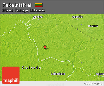 Physical 3D Map of Pakalniškiai