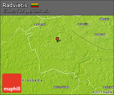 Physical 3D Map of Radvietis