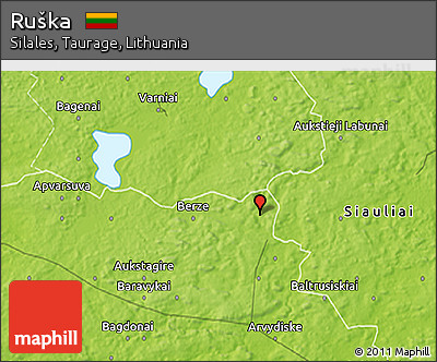 Physical 3D Map of Ruška