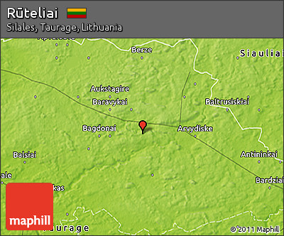 Physical 3D Map of Rūteliai