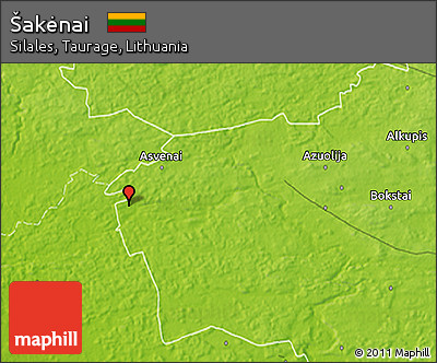 Physical 3D Map of Šakėnai