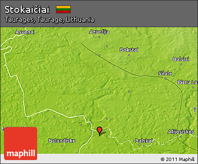 Physical 3D Map of Stokaičiai