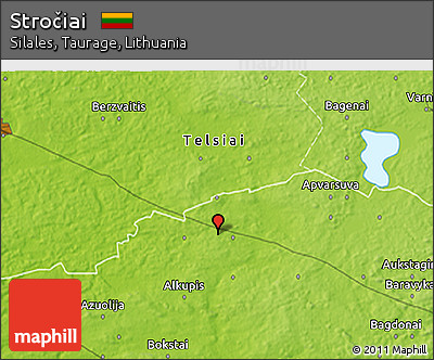 Physical 3D Map of Stročiai
