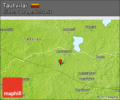 Physical 3D Map of Tautvilai