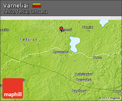 Physical 3D Map of Varneliai
