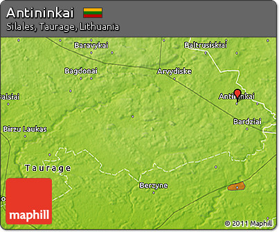 Physical 3D Map of Antininkai