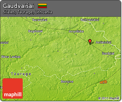 Physical 3D Map of Gaudvaišai