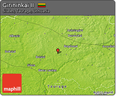 Physical 3D Map of Girininkai II