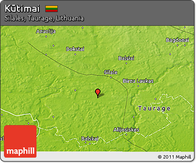 Physical 3D Map of Kūtimai