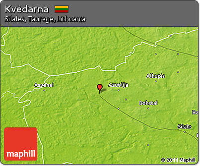 Physical 3D Map of Kvėdarna