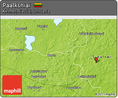 Physical 3D Map of Paalksniai