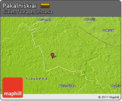 Physical 3D Map of Pakalniškiai