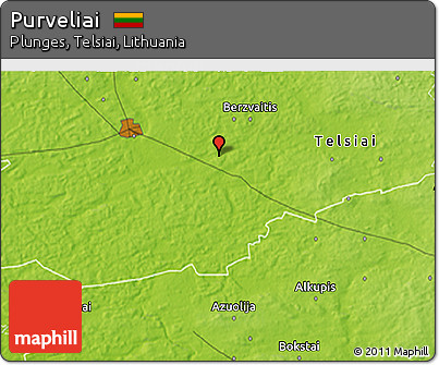 Physical 3D Map of Purveliai