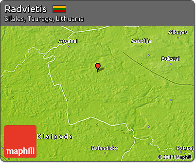 Physical 3D Map of Radvietis